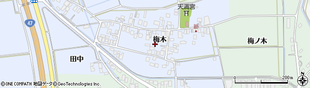 山形県東田川郡庄内町跡梅木周辺の地図