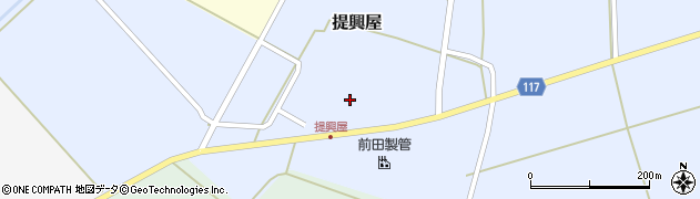 山形県庄内町（東田川郡）提興屋（野岡）周辺の地図