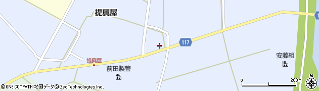山形県庄内町（東田川郡）提興屋（亀沼）周辺の地図