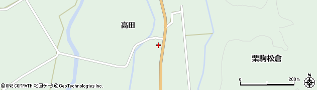 宮城県栗原市栗駒松倉高田24周辺の地図