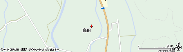 宮城県栗原市栗駒松倉高田周辺の地図