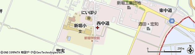 山形県酒田市木川西中道32周辺の地図