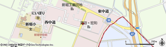 山形県酒田市木川東中道周辺の地図