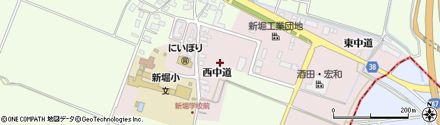 山形県酒田市木川西中道周辺の地図