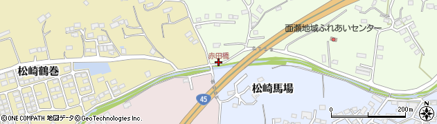 赤田橋周辺の地図