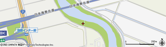 山形県酒田市広野葉萱場周辺の地図