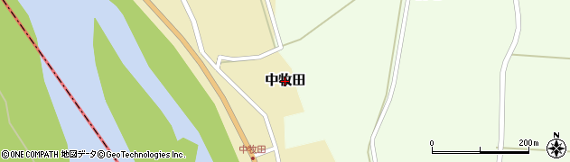 山形県酒田市中牧田周辺の地図
