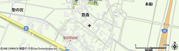 山形県酒田市新堀豊森52周辺の地図