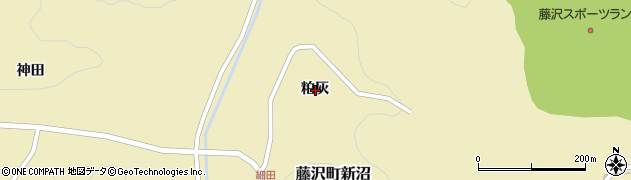 岩手県一関市藤沢町新沼粕灰周辺の地図