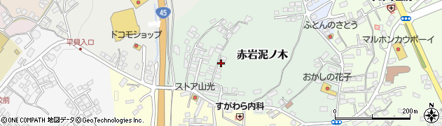 宮城県気仙沼市赤岩泥ノ木周辺の地図