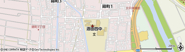 酒田市立第四中学校周辺の地図
