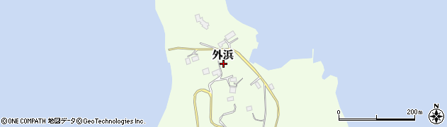 宮城県気仙沼市外浜周辺の地図