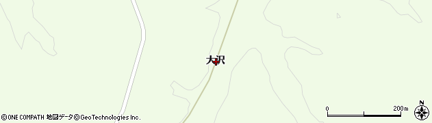 岩手県一関市萩荘大沢周辺の地図