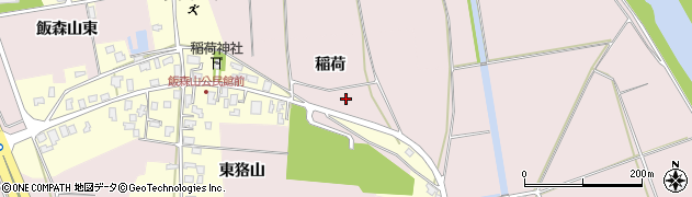 山形県酒田市坂野辺新田（稲荷）周辺の地図