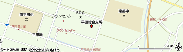 酒田市役所　平田総合支所地域振興課周辺の地図
