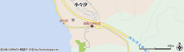 浦島小学校前周辺の地図