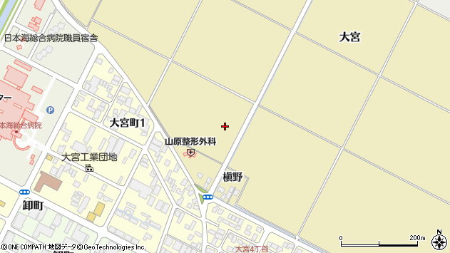 〒998-0822 山形県酒田市大宮の地図