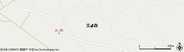 岩手県一関市千厩町小梨尖ノ森周辺の地図