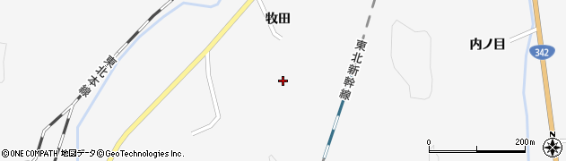 岩手県一関市真柴牧田13周辺の地図
