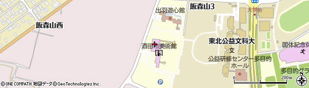 酒田市美術館周辺の地図