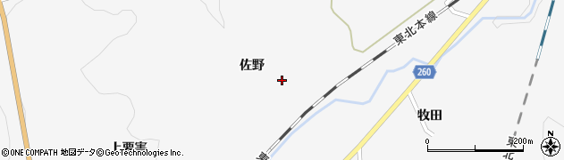 岩手県一関市真柴（佐野）周辺の地図