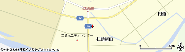 山形県酒田市北俣仁助新田47周辺の地図
