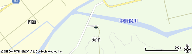 山形県酒田市中野俣天平6周辺の地図