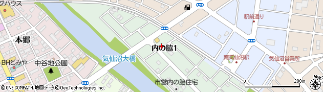 宮城県気仙沼市内の脇1丁目周辺の地図