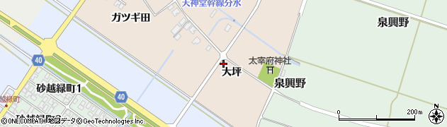 山形県酒田市天神堂大坪周辺の地図
