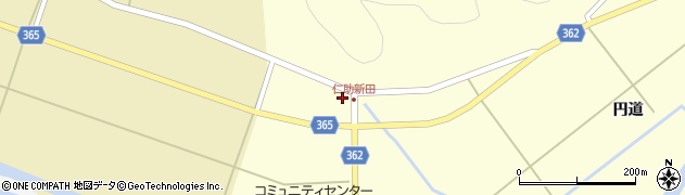 山形県酒田市北俣仁助新田58-5周辺の地図