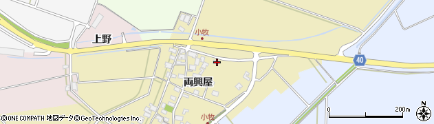 山形県酒田市小牧両興屋31-14周辺の地図