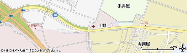 山形県酒田市大町西上野周辺の地図