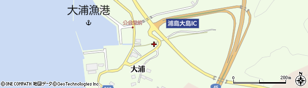 宮城県気仙沼市大浦周辺の地図