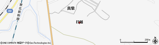 岩手県一関市真柴打越周辺の地図