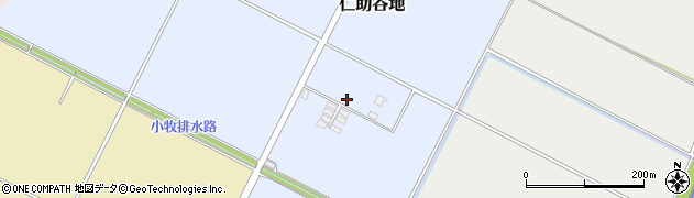 山形県酒田市仁助谷地周辺の地図