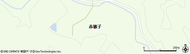 岩手県一関市萩荘（赤猪子）周辺の地図