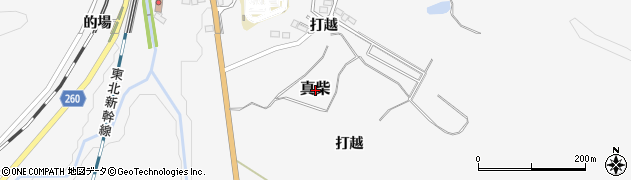 岩手県一関市真柴周辺の地図