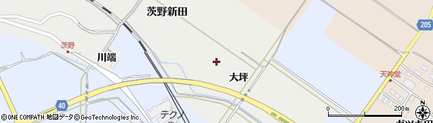 山形県酒田市茨野新田大坪周辺の地図