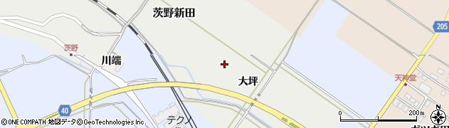 山形県酒田市茨野新田（大坪）周辺の地図