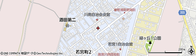 山形県酒田市若宮町周辺の地図