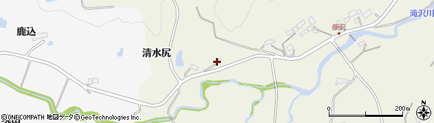岩手県一関市滝沢清水尻42周辺の地図