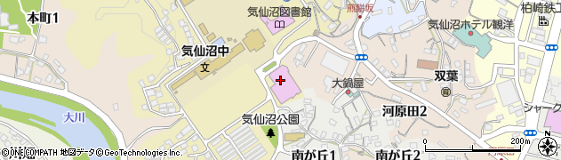 気仙沼市役所　教育委員会市民会館周辺の地図