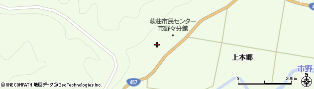 岩手県一関市萩荘上本郷316周辺の地図