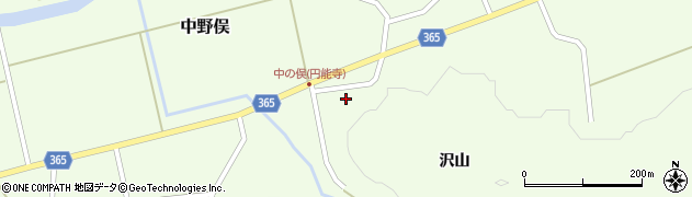 山形県酒田市中野俣沢山76周辺の地図