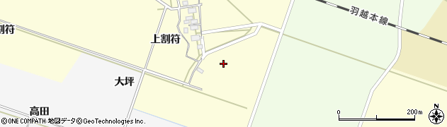 山形県酒田市勝保関上割符周辺の地図