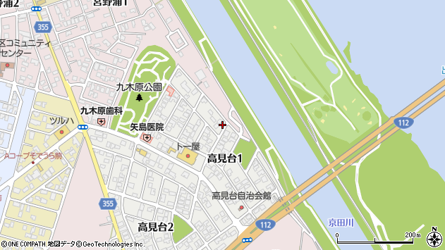 〒998-0051 山形県酒田市高見台の地図