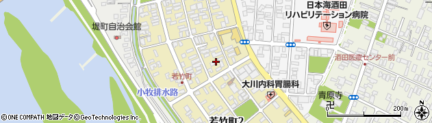 山形県酒田市若竹町周辺の地図