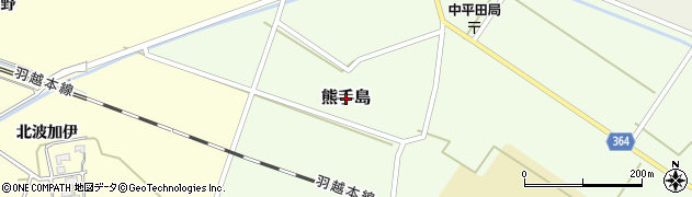 山形県酒田市熊手島周辺の地図
