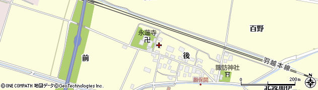 山形県酒田市勝保関後42周辺の地図