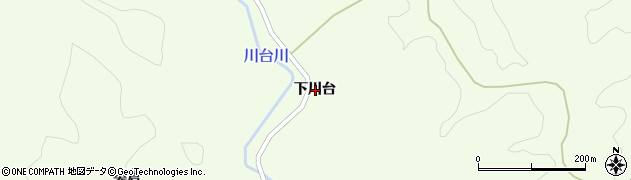 岩手県一関市萩荘下川台周辺の地図